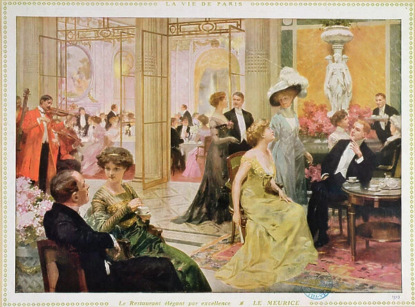 Hotel Meurice, 1909 (colour litho)