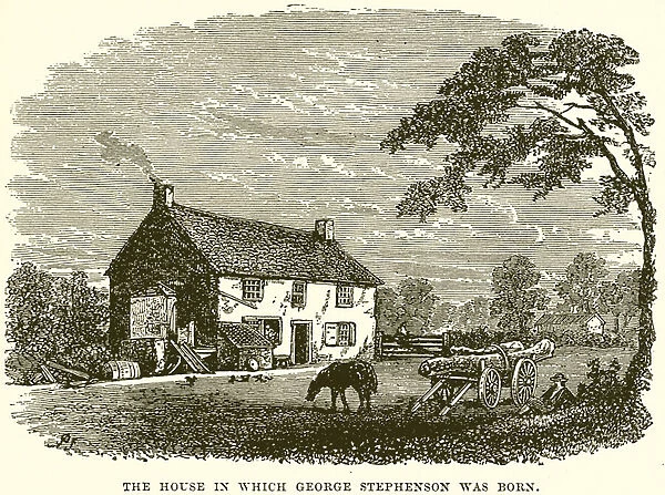The House in which George Stephenson was Born (engraving)