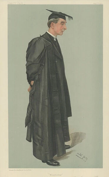 Hubert Burge, the Headmaster of Winchester (colour litho)