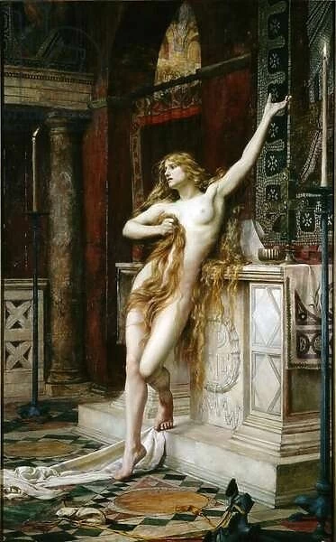 Hypatia, 1885 (oil on canvas)