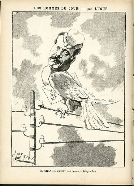 Illustration by Manuel Luque (1854-1919) in La Caricature (1880), 1886-8-14 - Telegraph