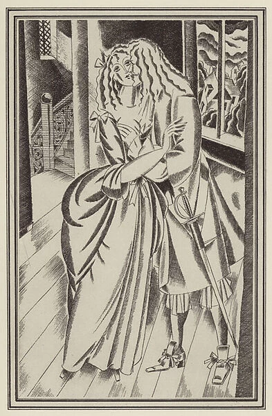 Illustration for Moll Flanders by Daniel Defoe (litho)