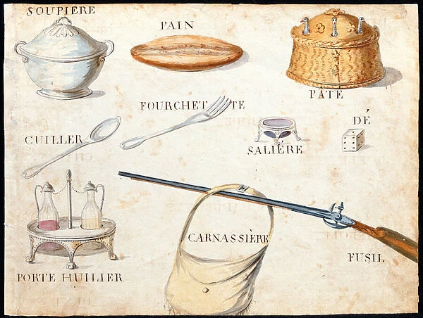 Illustrations from A French Alphabet Book of 1814, pub