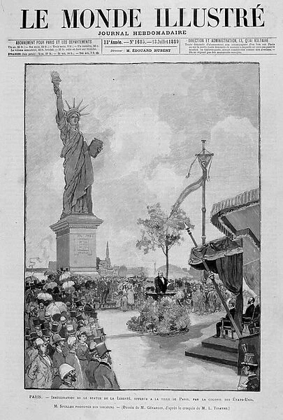 Inauguration of the Statue of Liberty in reduction (replica)