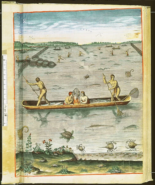 How the Indians Catch their Fish, from Admiranda Narratio