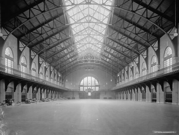 Interior of Armory, U. S. Naval Academy, Annapolis, Maryland, c. 1900-06 (b  /  w photo)