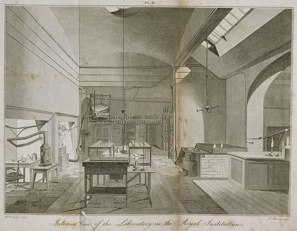 Interior of the Royal Institutions basement laboratory