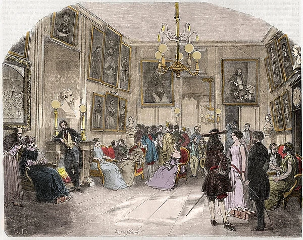 Interior view of the greenroom (Comedie Francaise in Paris