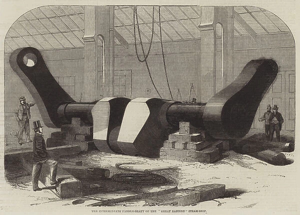 The Intermediate Paddle-Shaft of the 'Great Eastern'Steam-Ship (engraving)