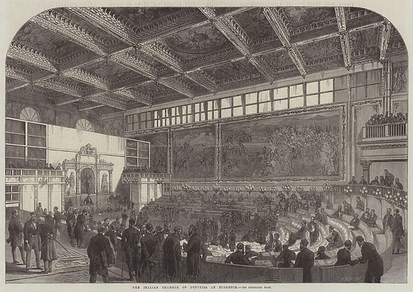 The Italian Chamber of Deputies at Florence (engraving)