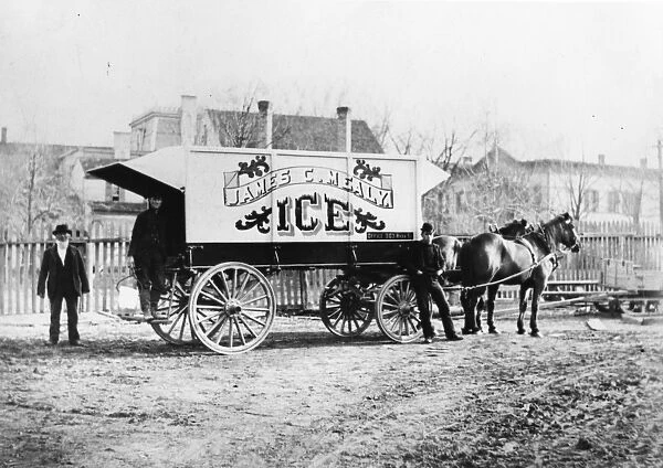 James C. Mealys Ice Truck, c. 1890s (b  /  w photo)