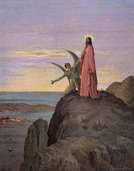 Jesus in the desert, subjected to the temptation of the devil - The temptation of Christ