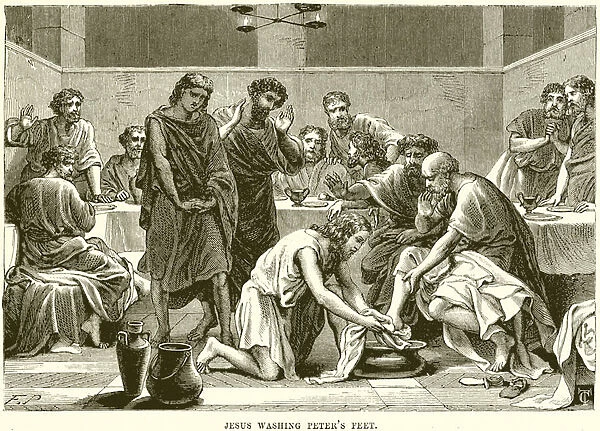 Jesus washing Peters Feet (engraving)