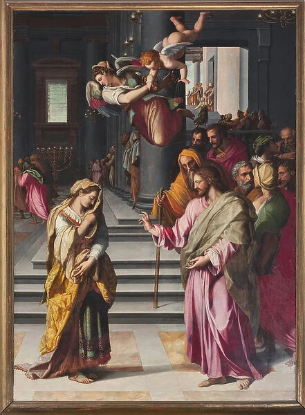 Jesus and the woman taken in adultery (painting, 1577)