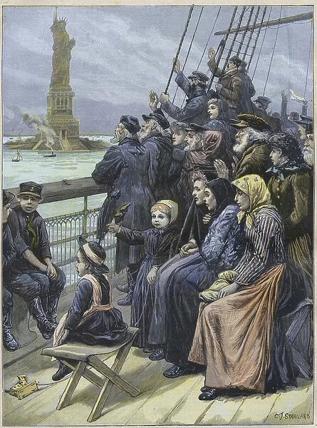 Jew Immigrants Arriving In New York Usa In 1892 - Jewish refugees from Russia passing