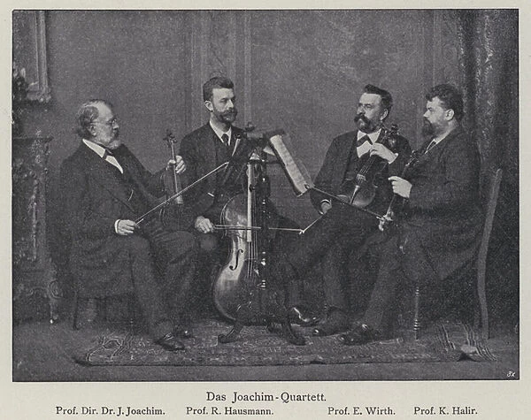 Joachim string quartet, Berlin Philharmonic Orchestra (b  /  w photo)