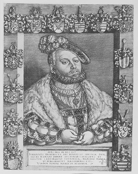 Johann Friedrich I, Elector and Duke of Saxony, 1543 (engraving)