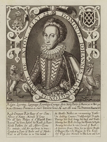 John Harington, 2nd Baron Harington of Exton, English politician (engraving)