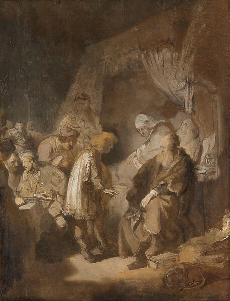Joseph Telling his Dreams to his Parents and Brothers, 1633 (oil on paper)