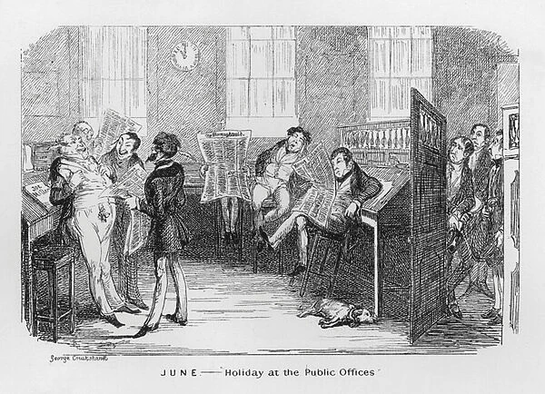June, Holiday at the Public Offices (engraving)