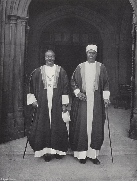 The Katikiro of Uganda and his Secretary (b  /  w photo)