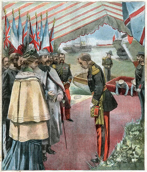 King Edward VII and Alexandra in Marseilles, France, 1905 (print)
