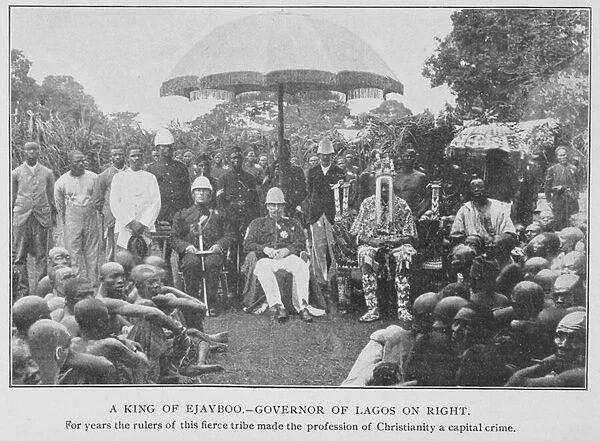 A King of Ejayboo and the Governor of Lagos, illustration from In Afric