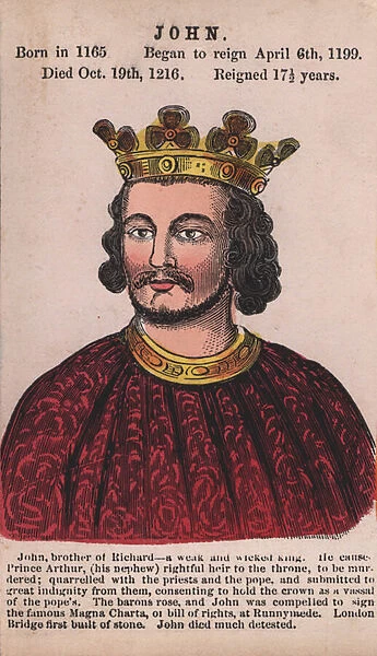 King John (coloured engraving)