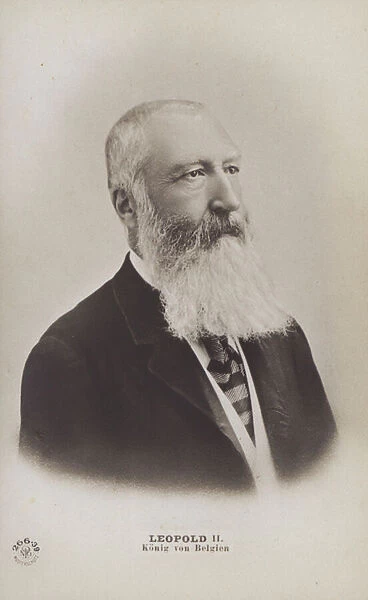 King Leopold II Of Belgium (b  /  w photo)