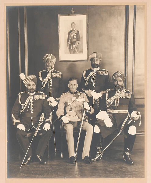 Kings Indian Orderly Officers, 1936 (b  /  w photo)