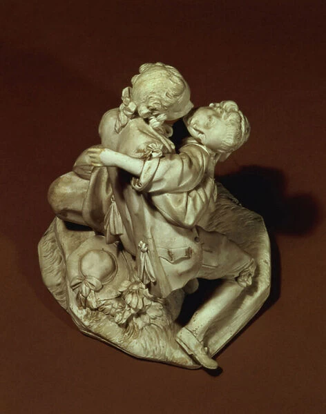 The Kiss, Sevres group, after Boucher, 1765 (porcelain)