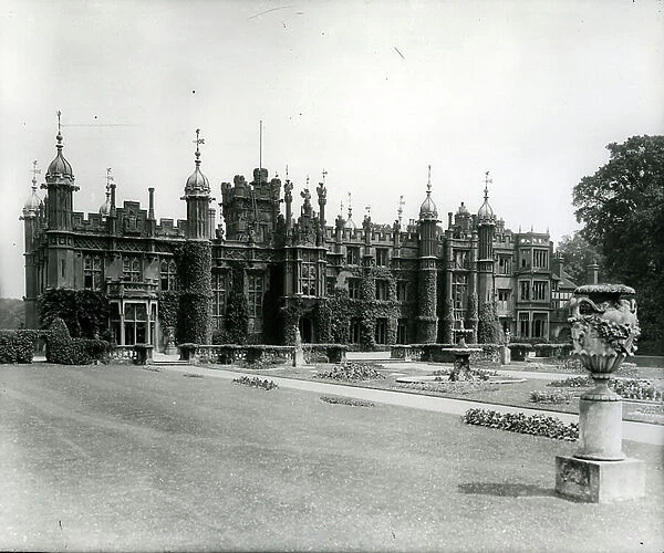 Knebworth, the south-west front, from 100 Favourite Houses (b / w photo)