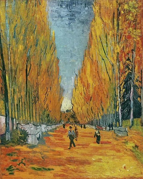 L Allee des Alyscamps, Arles, 1888 (oil on canvas)