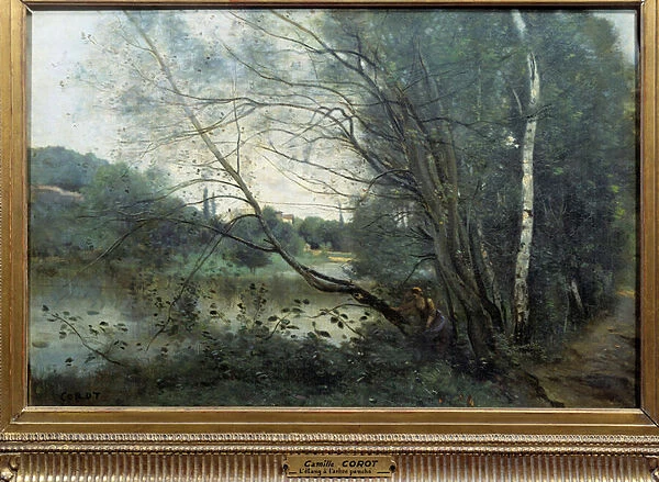 L Etang a l arbre leche Painting by Camille Corot (1796-1875) 19th century Reims