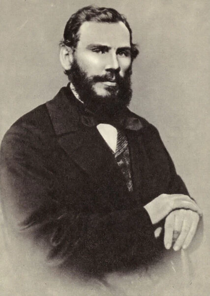 L N Tolstoi, Moscow, 1862 (b  /  w photo)
