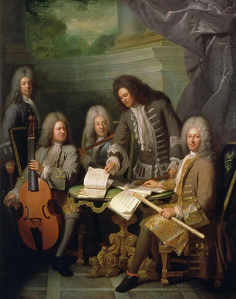 La Barre and Other Musicians, c. 1710 (oil on canvas)