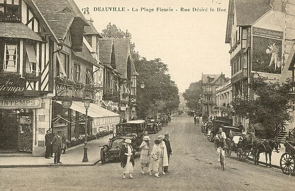 La Plage Fleurie, Deauville (b  /  w photo)