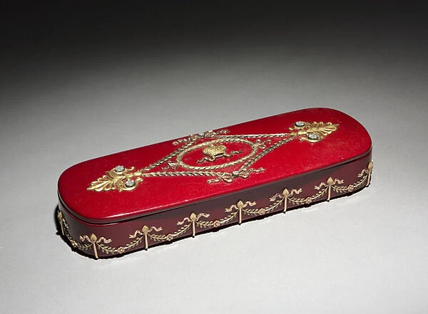 Lacquer Box, firm of Peter Carl Faberge (1846-1920), box by Factory N. Lukutin, c