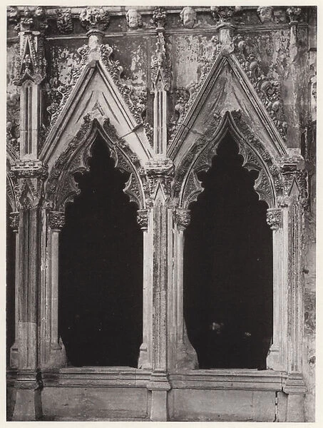 The Lady Chapel, Ely Cathedral: East End, Next Altar, North Side (b  /  w photo)