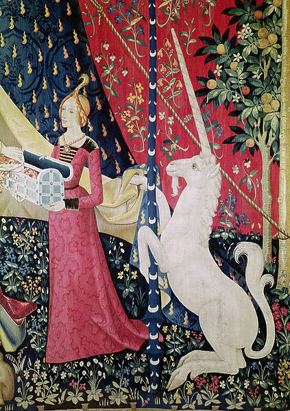 The Lady and the Unicorn: To my only desire (tapestry) (detail of 11819)