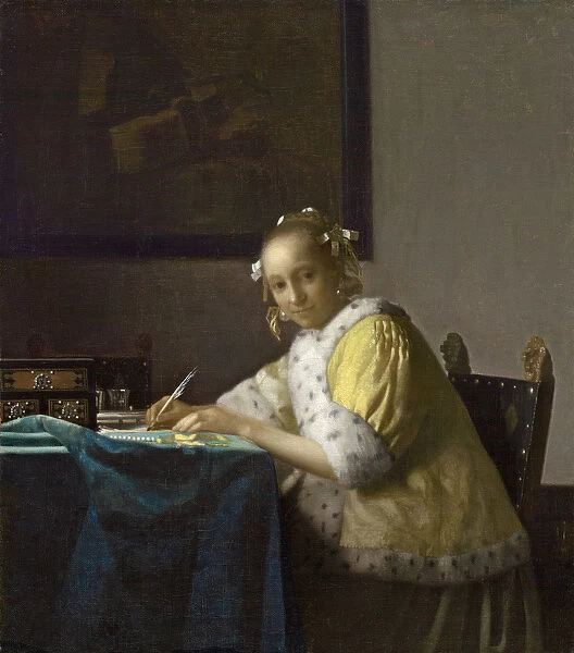 A Lady Writing, c. 1665 (oil on canvas)