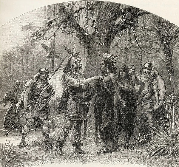 Landing of Northmen, from A Brief History of the United States, published by A