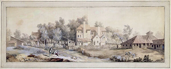 Landscape with Buildings: possibly at Richmond, Surrey (w / c on paper)