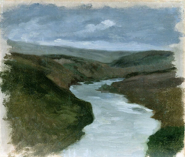 Landscape from the Dniepr River, c. 1878-89 (oil on canvas)