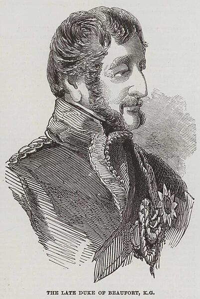 The Late Duke of Beaufort, KG (engraving)