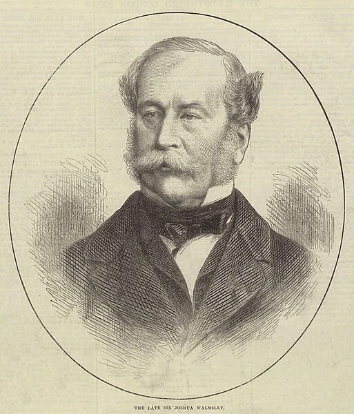 The late Sir Joshua Walmsley (engraving)