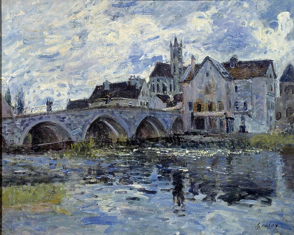 Le pont de Moret Painting by Alfred Sisley (1839-1899) 19th century Le Havre