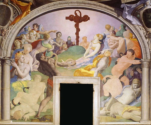'Le serpent d airain'Fresque d Agnolo Bronzino (1503-1572) 1540-1545 Palazzo vecchio Florence