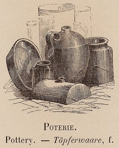 Le Vocabulaire Illustre: Poterie; Pottery; Topferwaare (engraving)