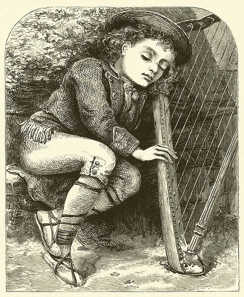 The little harper (engraving)